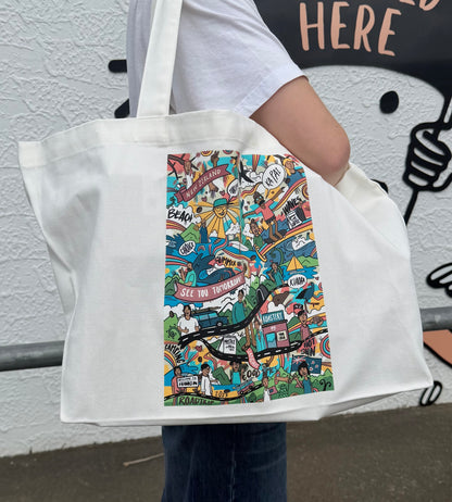 Franklin Summer Beach Tote Bag